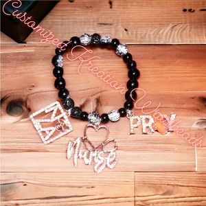 Customized bracelets hand made;option to make in available colors